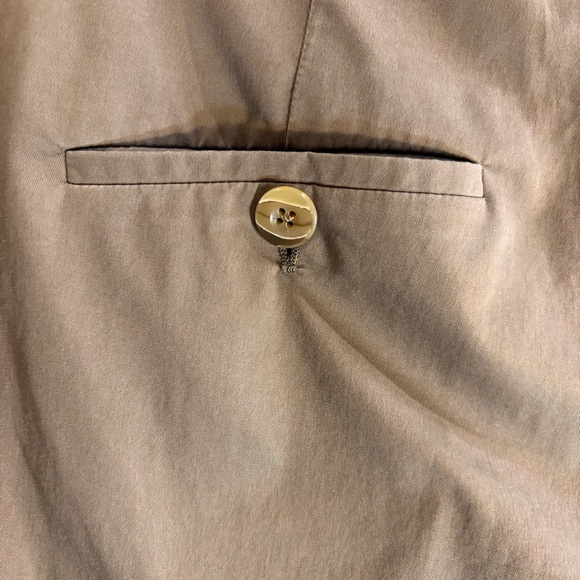 BRUNELLO CUCINELLI Sz 6 Khaki Pants Trousers Cotton Elastane Blend Pockets - Picture 7 of 13